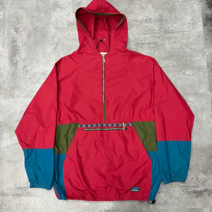 [BUNJANG] LL Bean 90s-00s Anorak Windbreaker Jacket Red/Blue XL / 90-00s LLbean 엘엘빈 아노락 바람막이 자켓 레드/블루