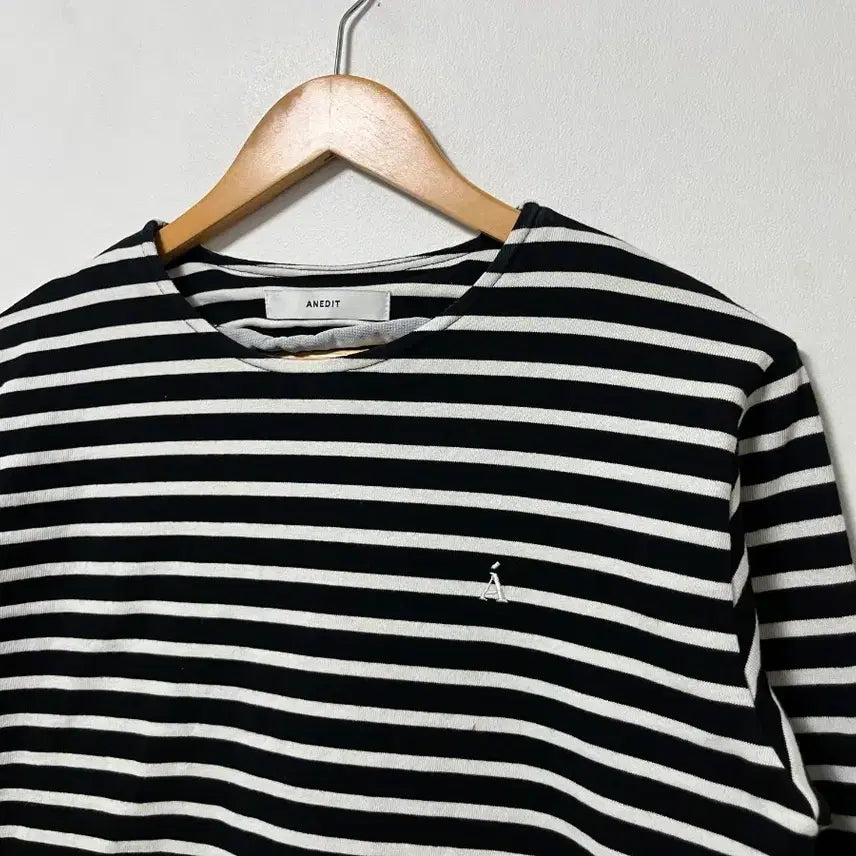 [BUNJANG] ASESIT Striped Long-Sleeve T-Shirt (Size 55-66) / 55-66 ASESIT 루즈핏 스트라이프 긴팔티 정품