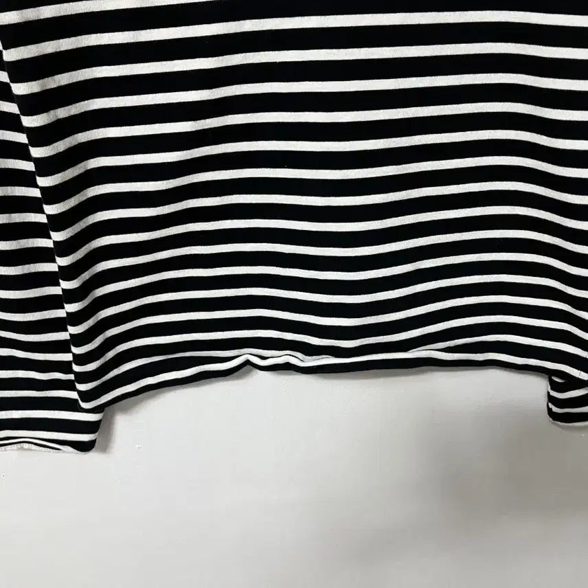 [BUNJANG] ASESIT Striped Long-Sleeve T-Shirt (Size 55-66) / 55-66 ASESIT 루즈핏 스트라이프 긴팔티 정품