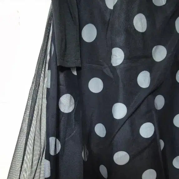 [BUNJANG] Black Dot Long Dress / 블랙 도트 롱 원피스