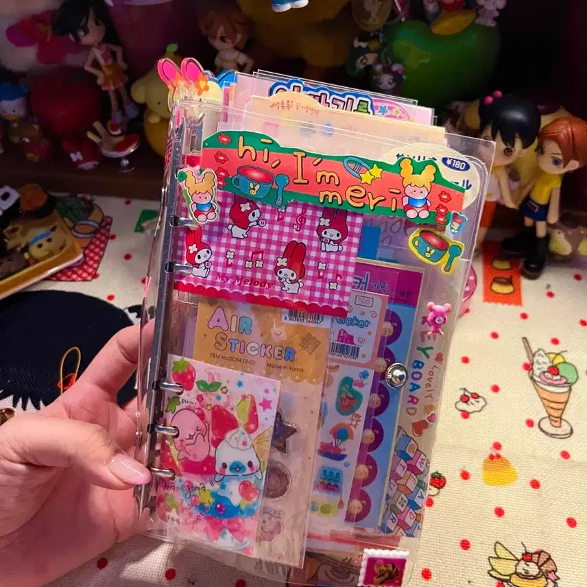 [BUNJANG] Vintage Sticker Binder Set (40 Sheets) / 고전 스티커 바인더 40 set 셋업
