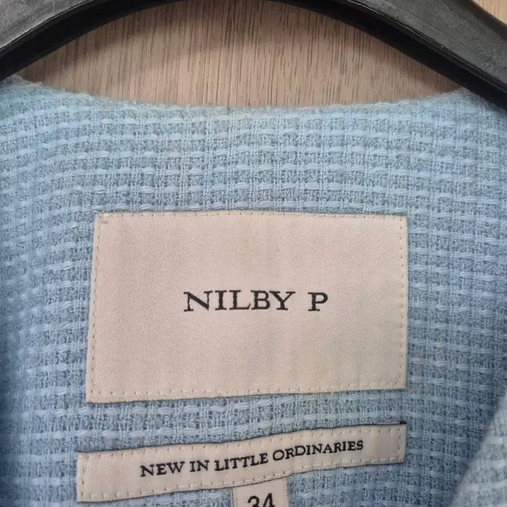 [BUNJANG] NILBY P Tweed Short Sleeve Jacket Sky Blue 34 / NILBY P 트위드 반팔 자켓 하늘색 34 닐바이피