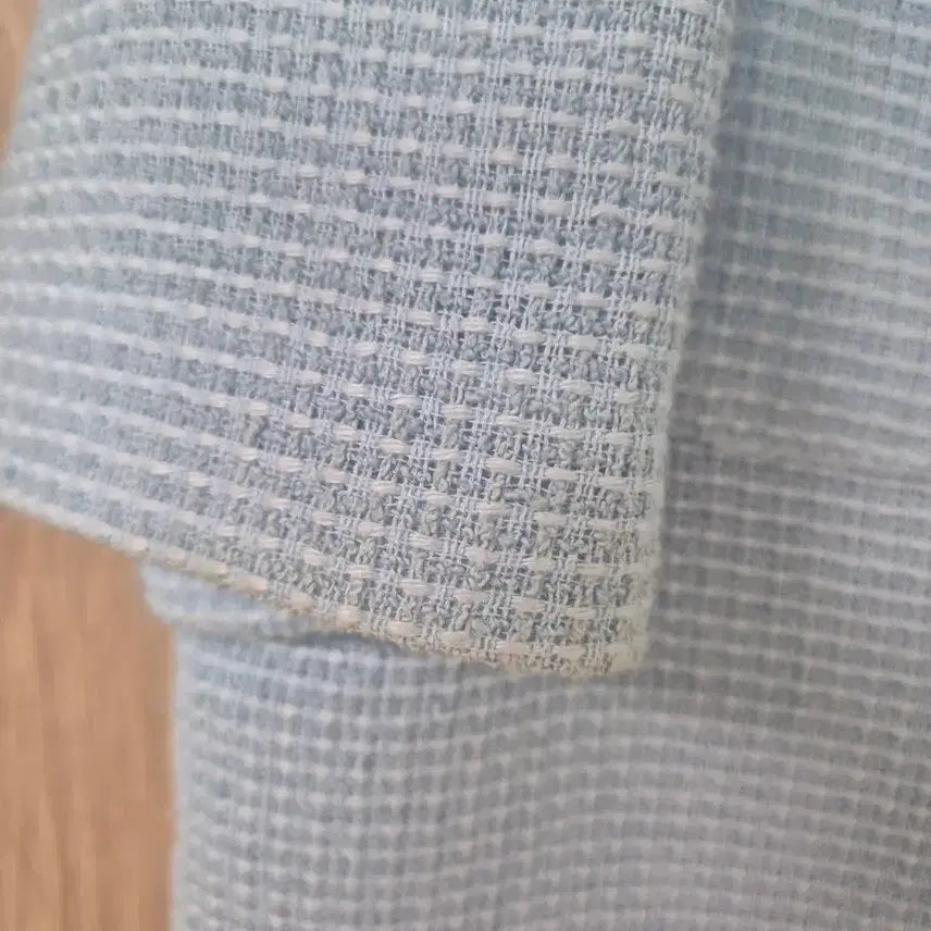 [BUNJANG] NILBY P Tweed Short Sleeve Jacket Sky Blue 34 / NILBY P 트위드 반팔 자켓 하늘색 34 닐바이피