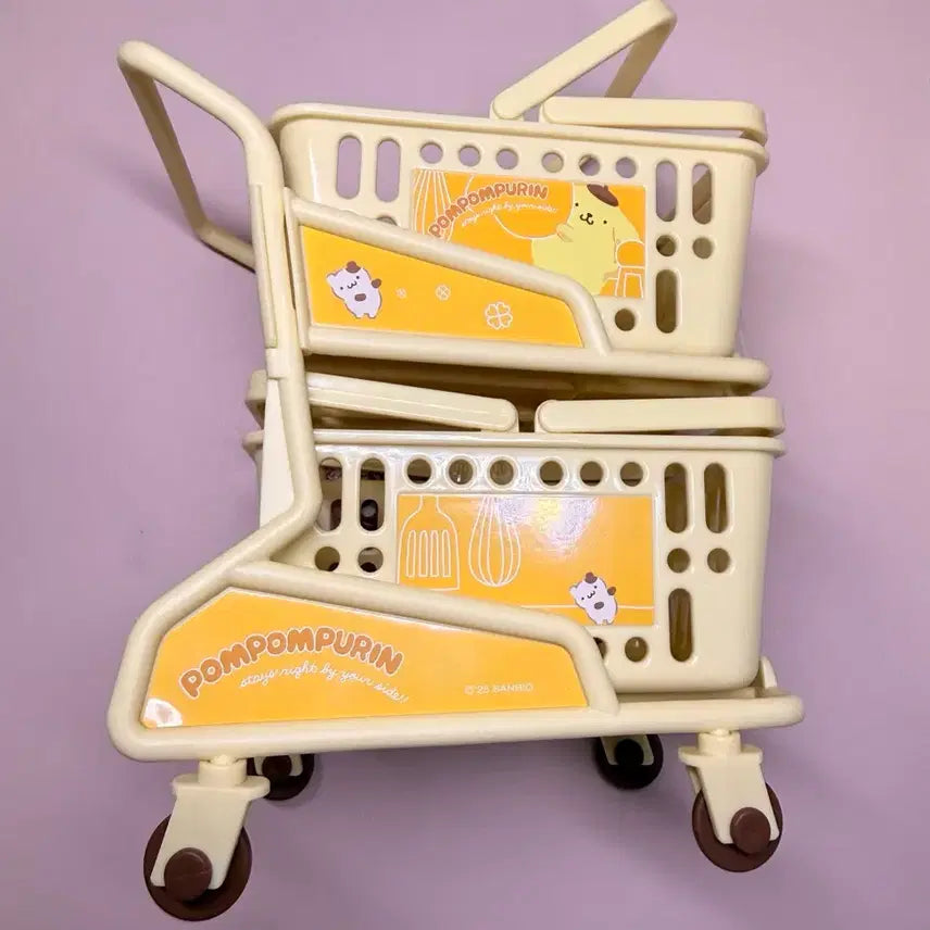 [BUNJANG] Sanrio Pompompurin Mini Cart Set (2 pieces) / 산리오 폼폼푸린 미니 카트 2개 세트
