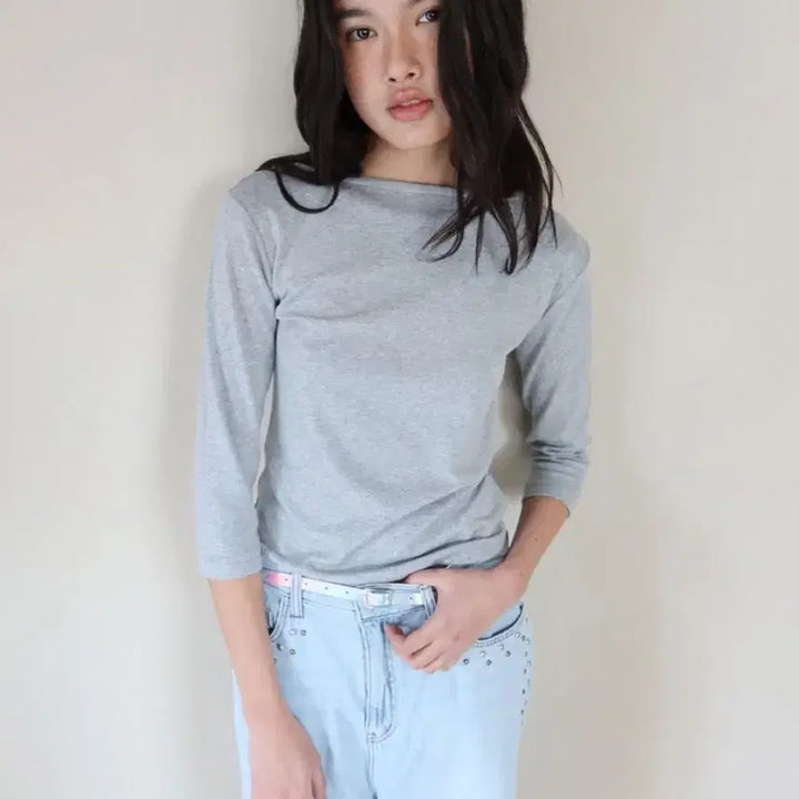 [BUNJANG] MMM 3/4 Sleeve T-Shirt / mmm 3/4 슬리브리스 티셔츠 새상품