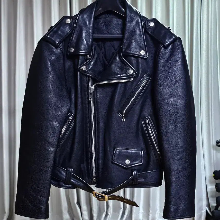 [BUNJANG] Branded Garments Cropped Rider Leather Jacket Black Size M / Branded Garments 크롭 라이더 가죽자켓 / M