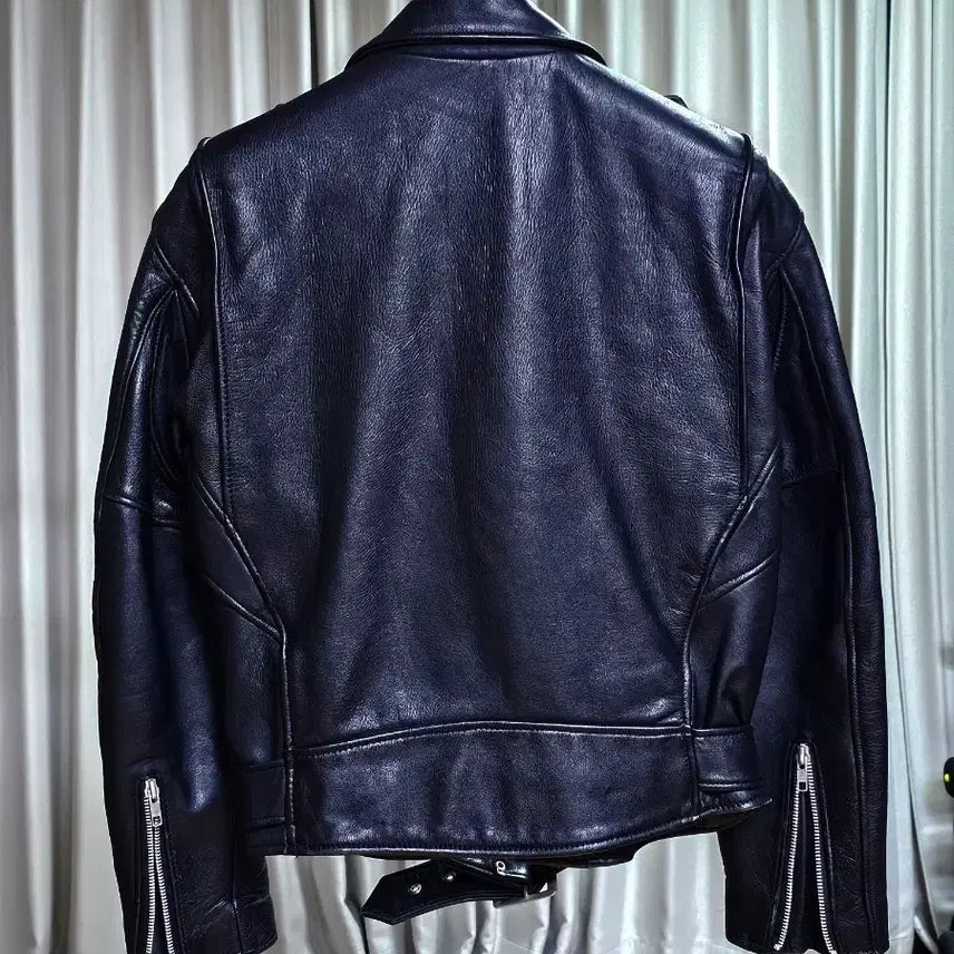 [BUNJANG] Branded Garments Cropped Rider Leather Jacket Black Size M / Branded Garments 크롭 라이더 가죽자켓 / M