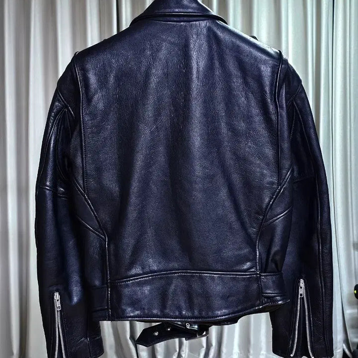 [BUNJANG] Branded Garments Cropped Rider Leather Jacket Black Size M / Branded Garments 크롭 라이더 가죽자켓 / M