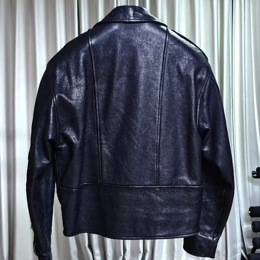 [BUNJANG] London Town Cropped Leather Rider Jacket (Black, Size M) / London Town 크롭 라이더 가죽 자켓