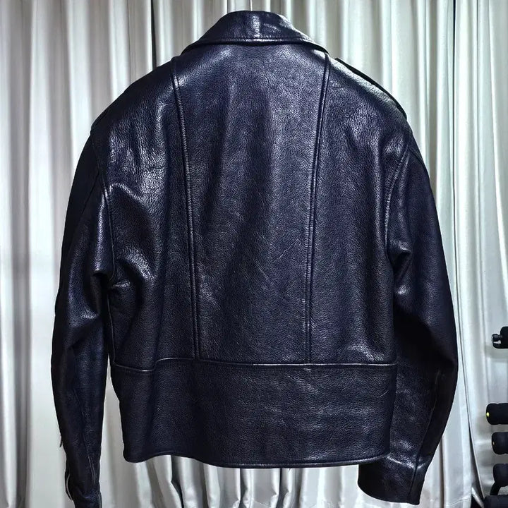 [BUNJANG] London Town Cropped Leather Rider Jacket (Black, Size M) / London Town 크롭 라이더 가죽 자켓