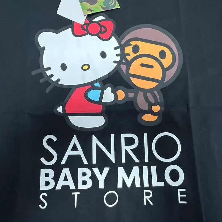 [BUNJANG] Bape Baby Milo x Hello Kitty T-shirt Black XL / 베이프 베이비 마일로 x 헬로 키티 티셔츠 블랙 XL