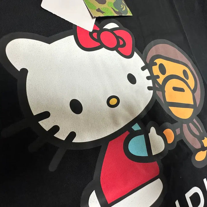 [BUNJANG] Bape Baby Milo x Hello Kitty T-shirt Black XL / 베이프 베이비 마일로 x 헬로 키티 티셔츠 블랙 XL