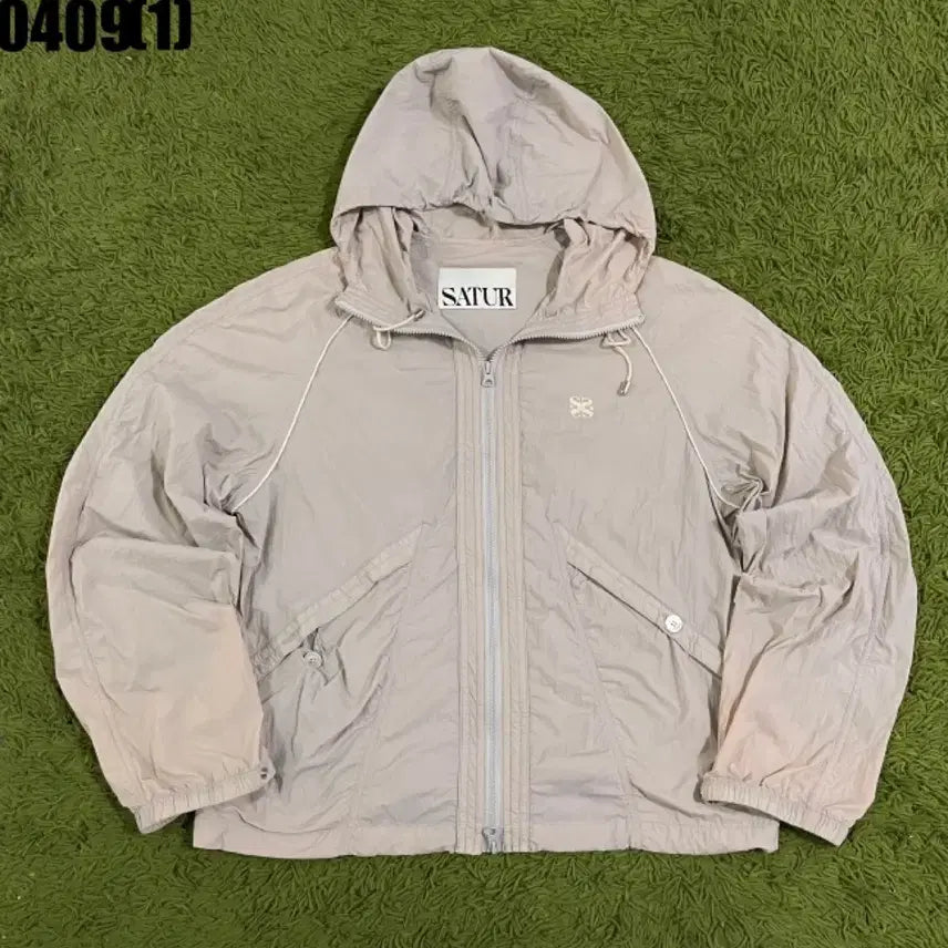 [BUNJANG] SATUR Ivory Windbreaker Jacket / SATUR 세터 후드 바람막이 자켓 아이보리 M