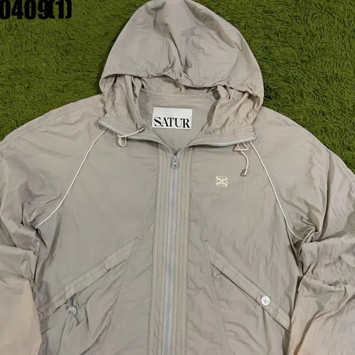 [BUNJANG] SATUR Ivory Windbreaker Jacket / SATUR 세터 후드 바람막이 자켓 아이보리 M
