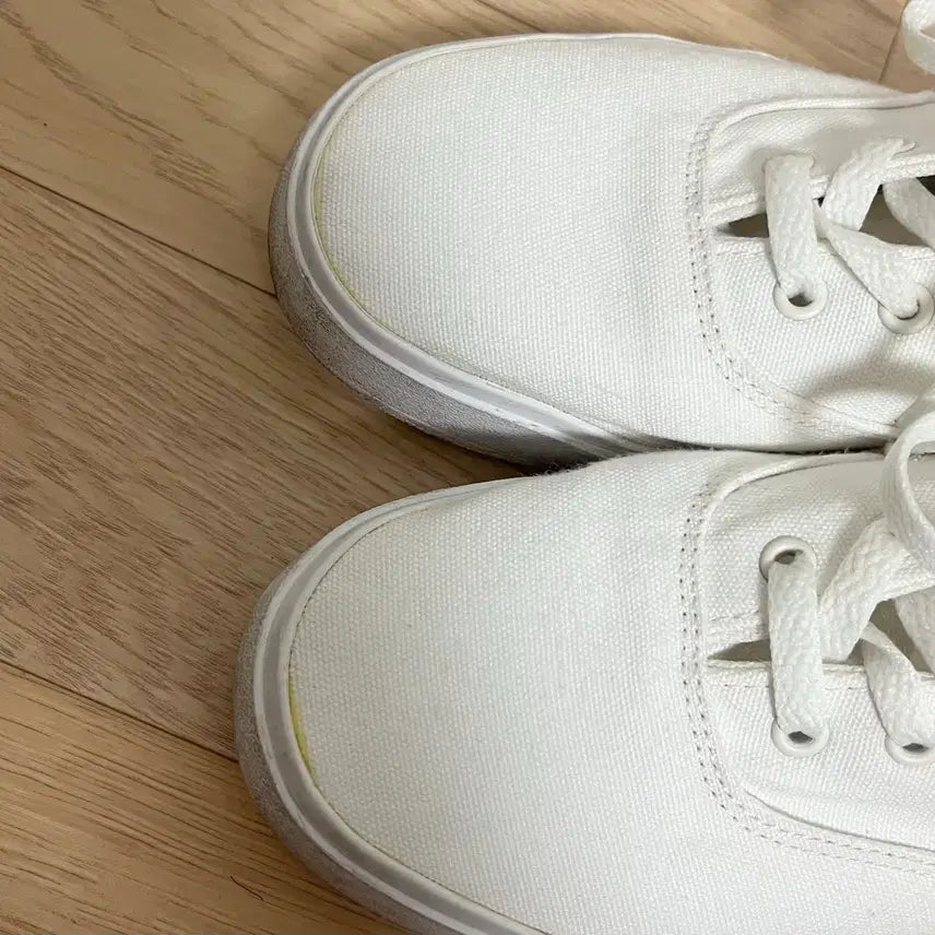 [BUNJANG] Adidas White Canvas Sneakers 240 / 아디다스 브로마 화이트 캔버스 운동화 240