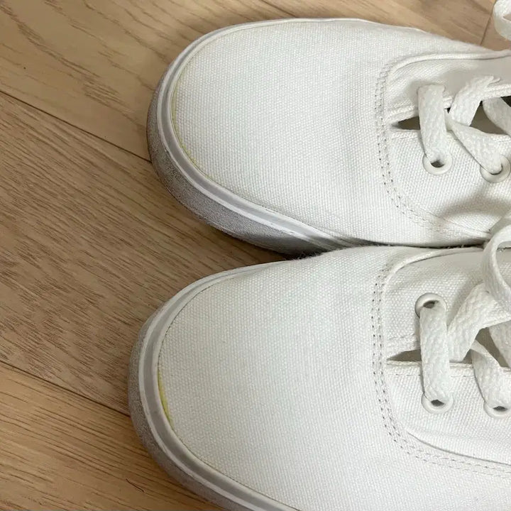 [BUNJANG] Adidas White Canvas Sneakers 240 / 아디다스 브로마 화이트 캔버스 운동화 240