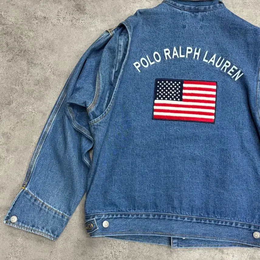 [BUNJANG] Polo Ralph Lauren 00s American Flag Denim Jacket / 00s 폴로 랄프로렌 성조기 데님 자켓