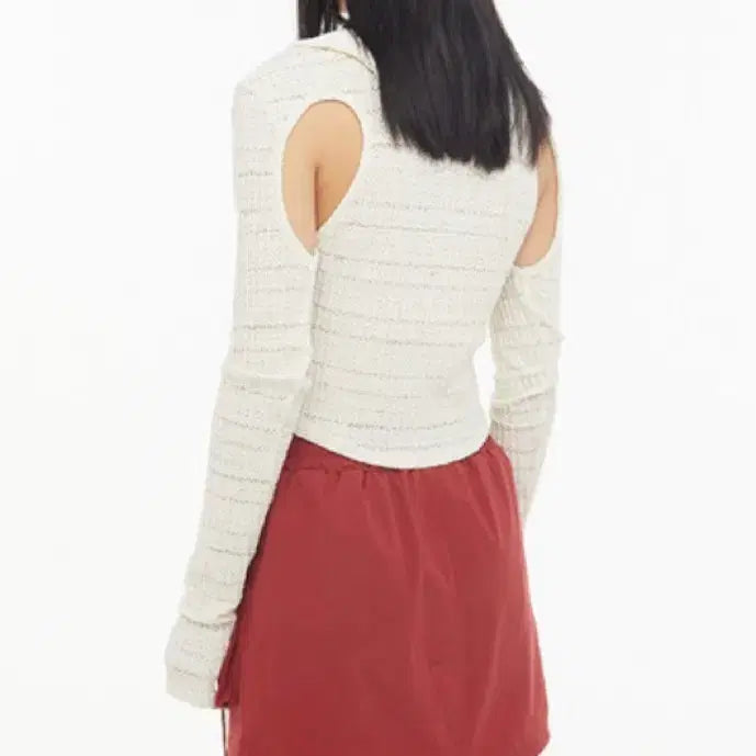 [BUNJANG] FKYO Cutout Frill Jersey Lace Top / (F)KYO 컷아웃 프릴 져지 레이스 티