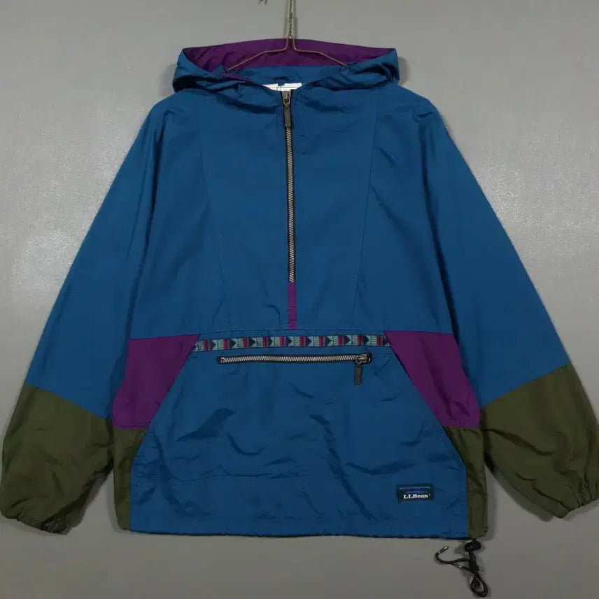 [BUNJANG] L.L.Bean 90s Color Block Hooded Anorak Windbreaker Jacket / 실측 M) L.L.Bean 엘엘빈 90s 배색 후드 아노락 바람막이 자켓