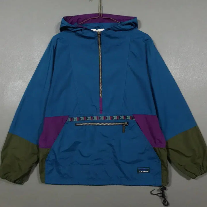 [BUNJANG] L.L.Bean 90s Color Block Hooded Anorak Windbreaker Jacket / 실측 M) L.L.Bean 엘엘빈 90s 배색 후드 아노락 바람막이 자켓