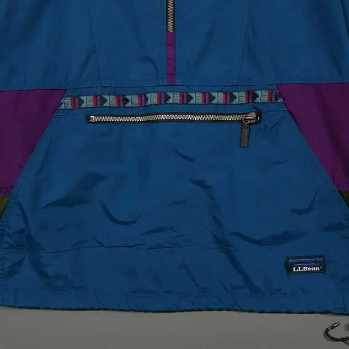 [BUNJANG] L.L.Bean 90s Color Block Hooded Anorak Windbreaker Jacket / 실측 M) L.L.Bean 엘엘빈 90s 배색 후드 아노락 바람막이 자켓