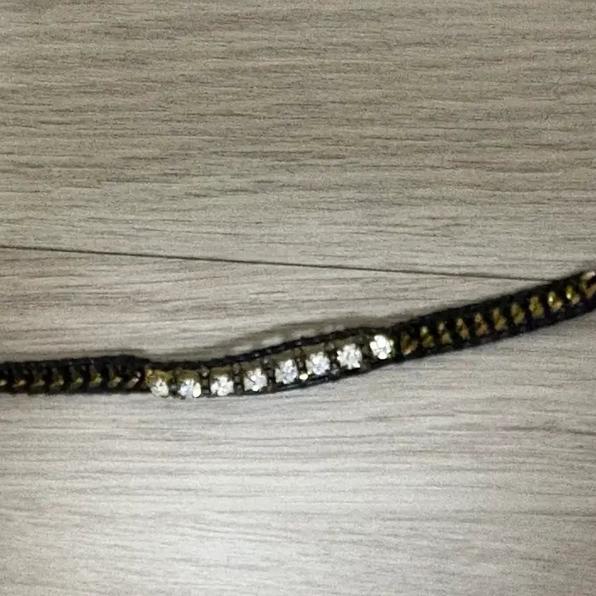 [BUNJANG] Chan Luu Leather Bracelet with Cubic Details / 첸루 Chan luu 가죽팔찌