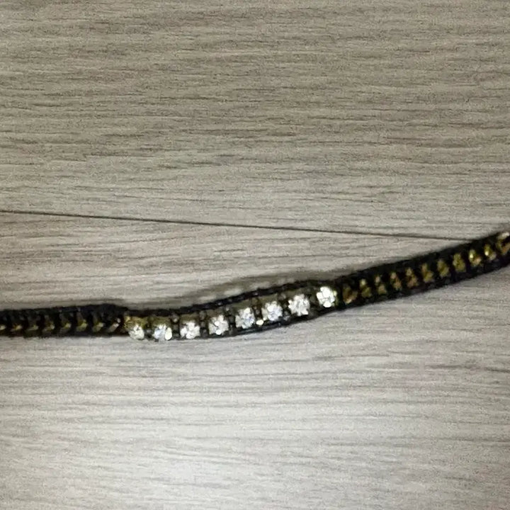 [BUNJANG] Chan Luu Leather Bracelet with Cubic Details / 첸루 Chan luu 가죽팔찌