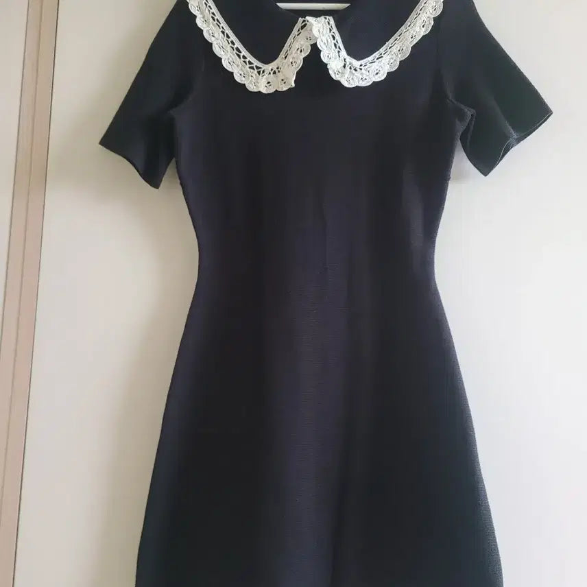 [SOLD OUT] 마쥬2025 레이스 칼라 블랙 원피스 36