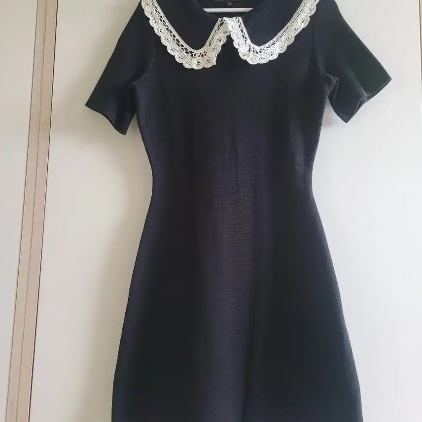 [SOLD OUT] 마쥬2025 레이스 칼라 블랙 원피스 36