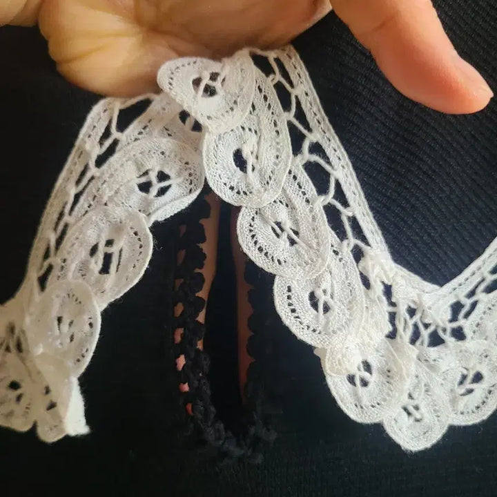 [SOLD OUT] 마쥬2025 레이스 칼라 블랙 원피스 36