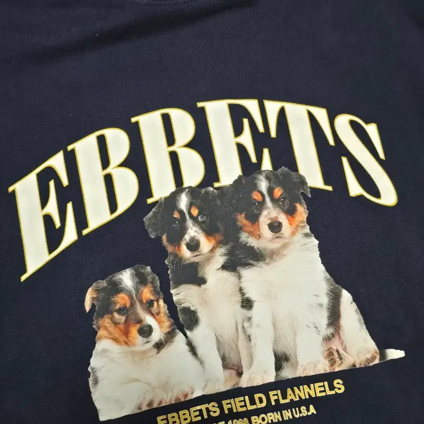 [BUNJANG] EBBETS FIELD Border Collie Puppy Short Sleeve T-shirt / 이벳필드 보더콜리 퍼피 반팔 티셔츠 M
