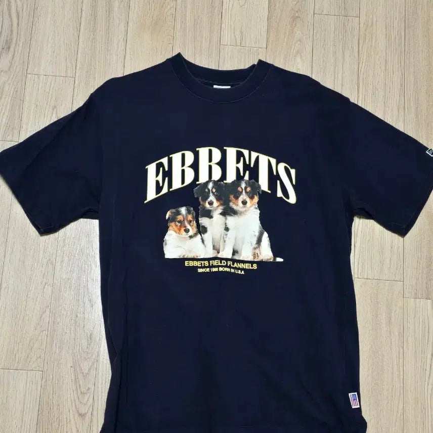 [BUNJANG] EBBETS FIELD Border Collie Puppy Short Sleeve T-shirt / 이벳필드 보더콜리 퍼피 반팔 티셔츠 M