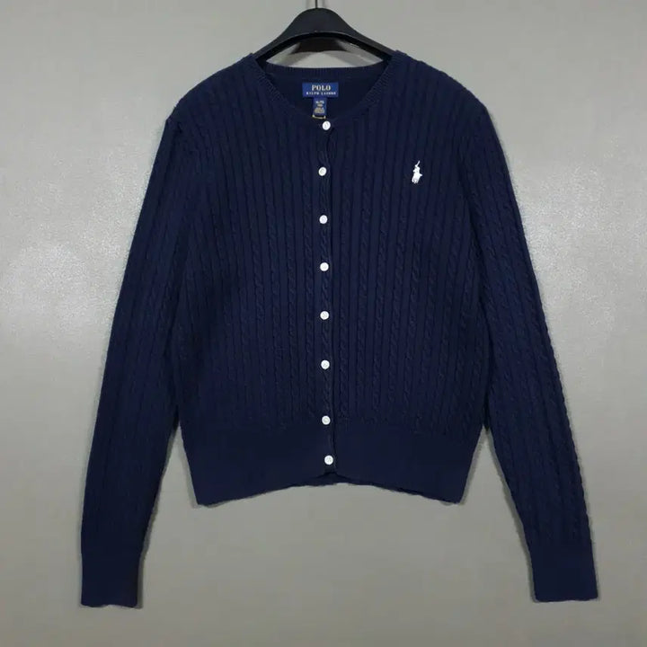 [SOLD OUT] 여성) 폴로 랄프로렌 신형 21FW 큐알 포니 케이블 니트 꽈배기 가디건