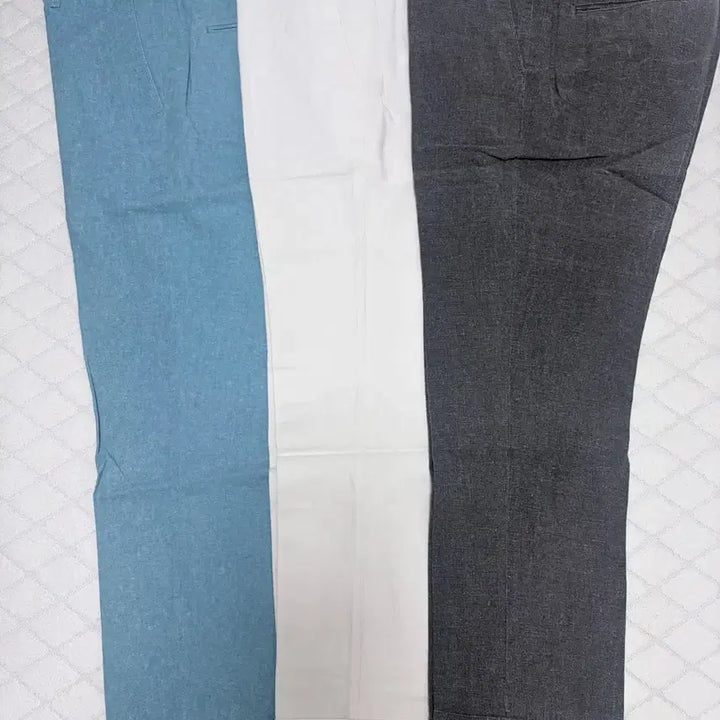 [BUNJANG] Linen Slacks (Blue/White/Gray) / 컬러 린넨 슬렉스  (블루/화이트/그레이)