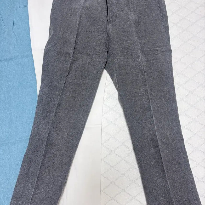 [BUNJANG] Linen Slacks (Blue/White/Gray) / 컬러 린넨 슬렉스  (블루/화이트/그레이)