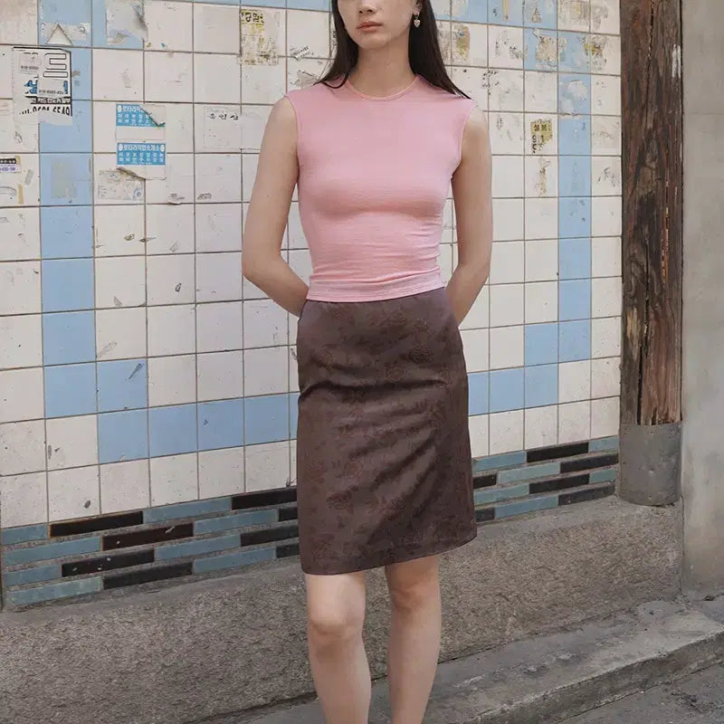 [BUNJANG] NuaNue Lunara Skirt Brown Size 2 / 누아누 Lunara Skirt 브라운 사이즈2
