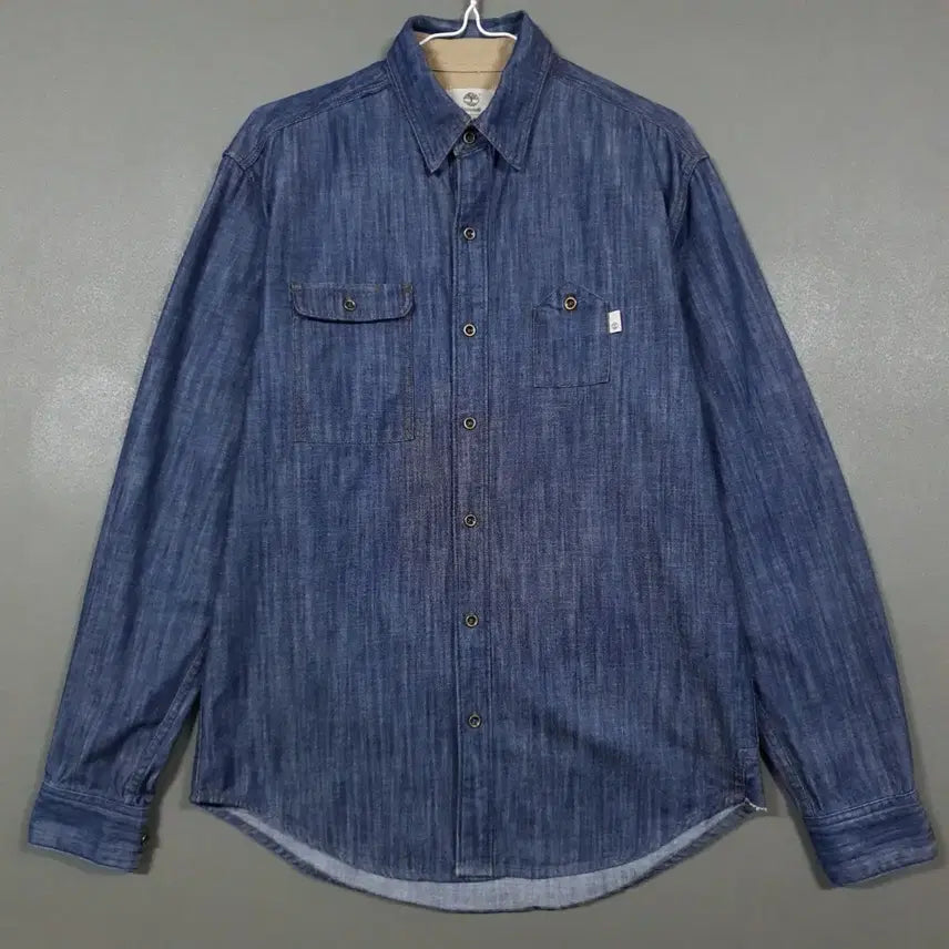 [BUNJANG] Timberland Chambray Pocket Denim Shirt (M / 95) / M (95) 팀버랜드 샴브레이 포켓 데님 셔츠 긴팔 남방