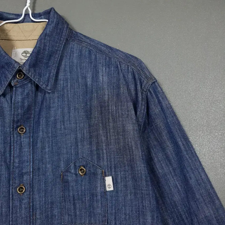 [BUNJANG] Timberland Chambray Pocket Denim Shirt (M / 95) / M (95) 팀버랜드 샴브레이 포켓 데님 셔츠 긴팔 남방