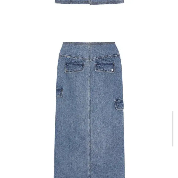[SOLD OUT] 레이브 데님 롱 스커트 Denim Midi Skirt in Blue