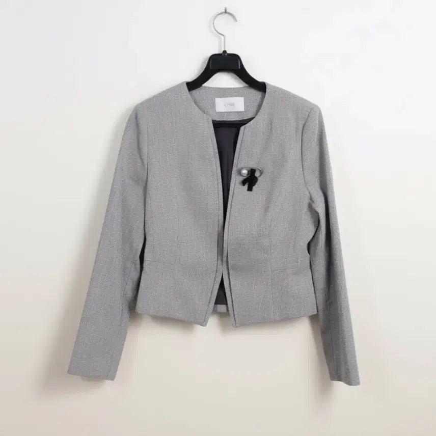 [BUNJANG] Hound Check Blazer Jacket GR A-114 / 여성55 / 라인 브로치 하운드체크 정장자켓GR A-114