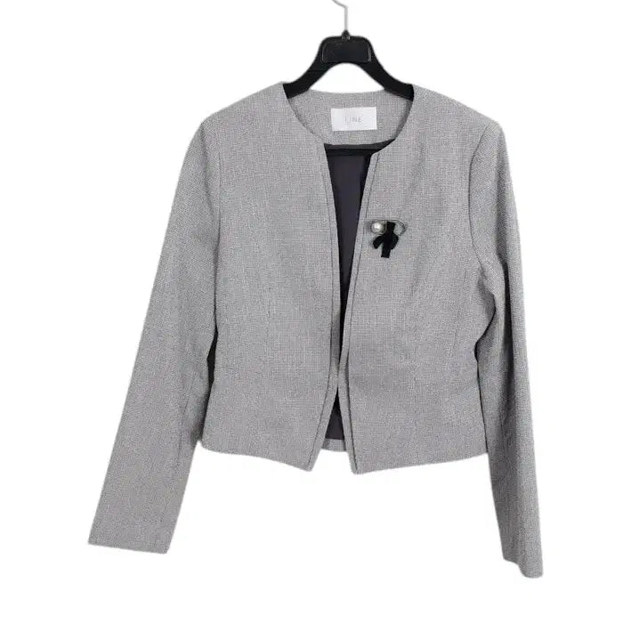 [BUNJANG] Hound Check Blazer Jacket GR A-114 / 여성55 / 라인 브로치 하운드체크 정장자켓GR A-114