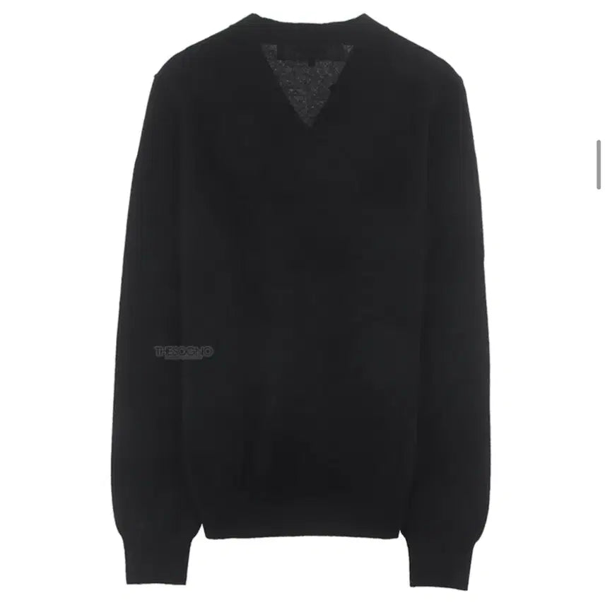 [SOLD OUT] 꼼데가르송 화이트 와펜 100% 울가디건 블랙 M