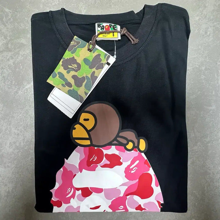 [SOLD OUT] Bape 베이프 핑크 카모 반팔 티셔츠 S