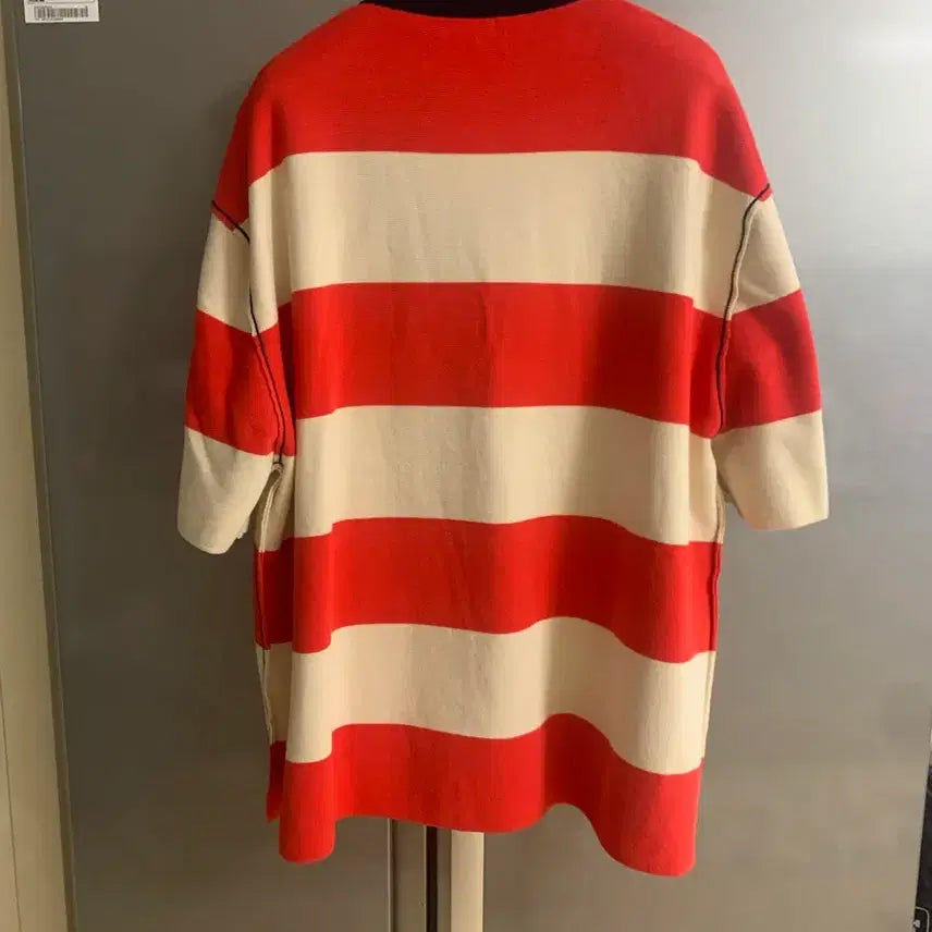 [BUNJANG] SUNNEI Striped Knit Polo Shirt / SUNNEI 써메이 스트라이프 니트 폴로 티셔츠