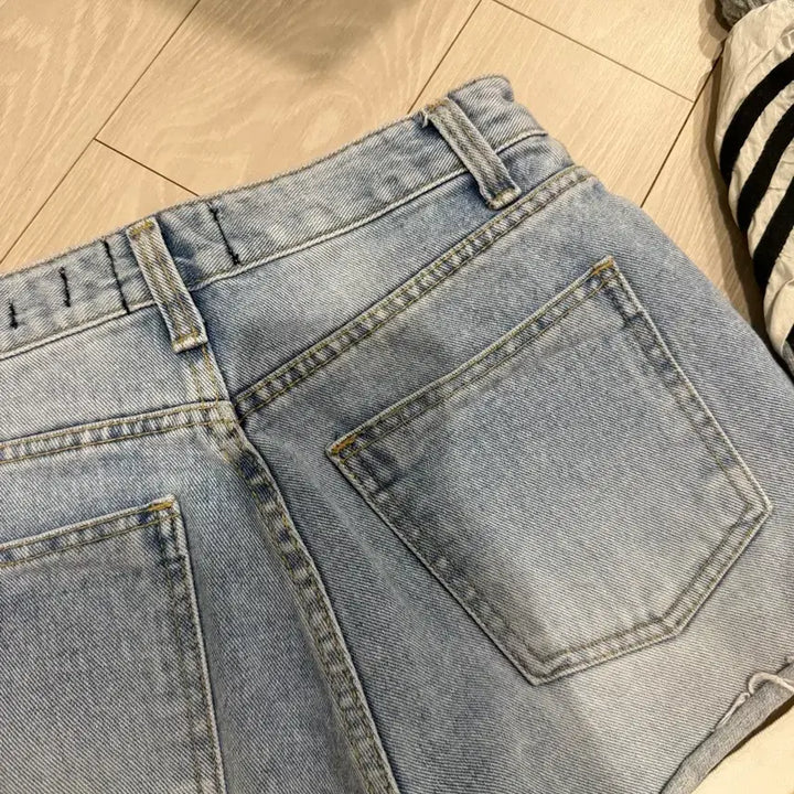 [BUNJANG] Jeog/Denim/White/Gray Shorts Set / 청반바지 제곱등 세벌일괄
