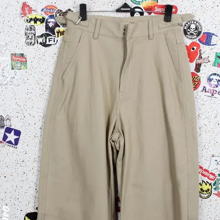 [BUNJANG] LAKE Side Buckle 100% Cotton Pants / 여성F/ 국내제작 LAKE 사이드 버클 면100 코튼 팬츠BG 21-97