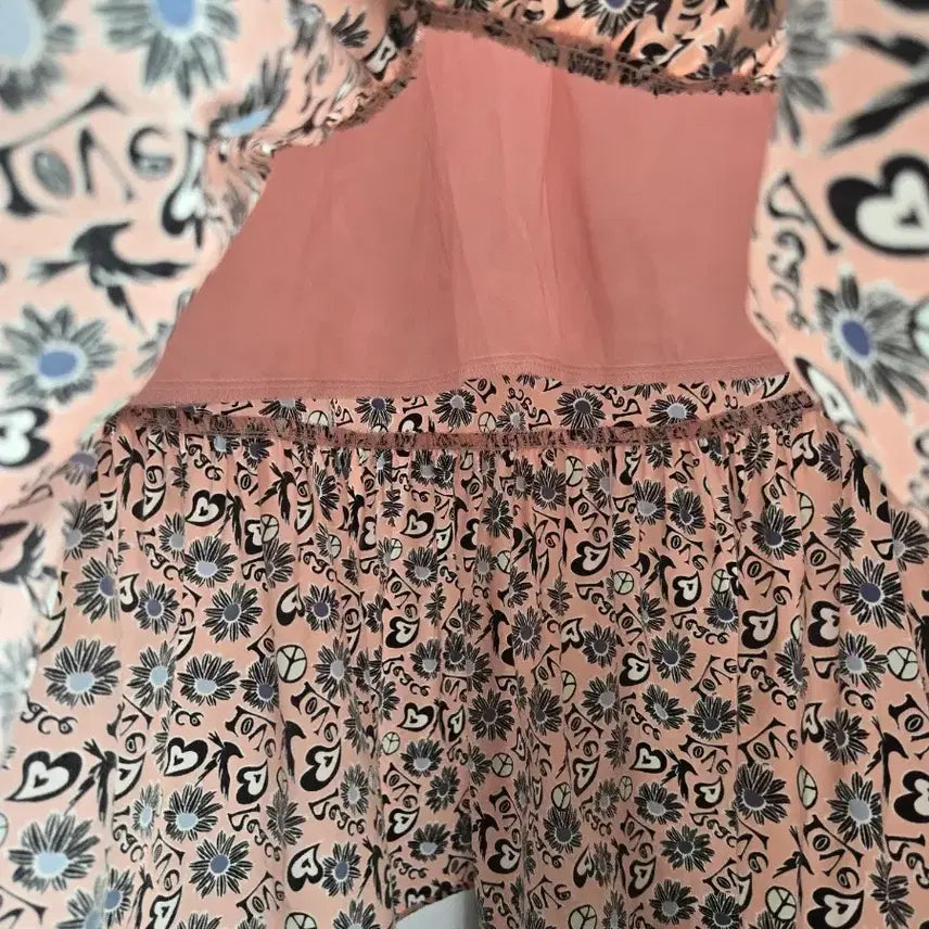 [BUNJANG] OZZOK F Love &amp; Peace Pink Bustier Long Dress / [무료배송]오조크 F 여성 러브앤피스 핑크  뷔스티에 롱 원피스
