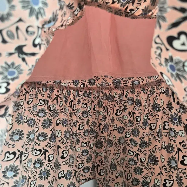 [BUNJANG] OZZOK F Love &amp; Peace Pink Bustier Long Dress / [무료배송]오조크 F 여성 러브앤피스 핑크  뷔스티에 롱 원피스