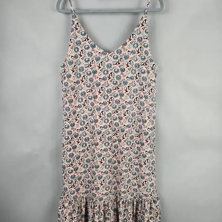[BUNJANG] OZZOK F Love &amp; Peace Pink Bustier Long Dress / [무료배송]오조크 F 여성 러브앤피스 핑크  뷔스티에 롱 원피스