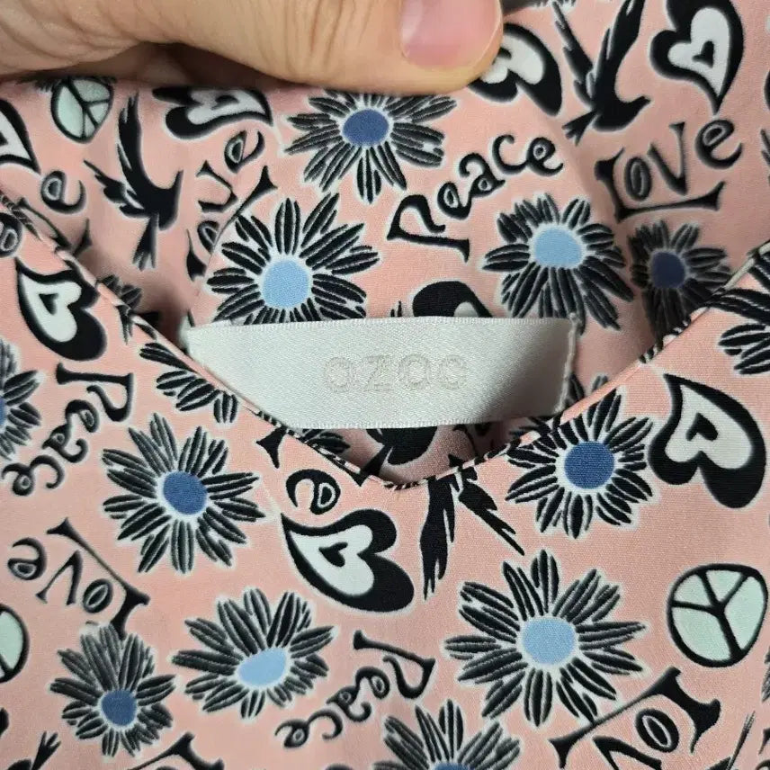 [BUNJANG] OZZOK F Love &amp; Peace Pink Bustier Long Dress / [무료배송]오조크 F 여성 러브앤피스 핑크  뷔스티에 롱 원피스